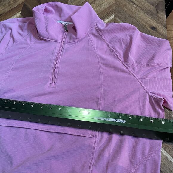 Athleta‎ Boundless Popover Jacket Maritima Pink Ripstop Kangaroo Pouch Medium - Picture 5 of 7